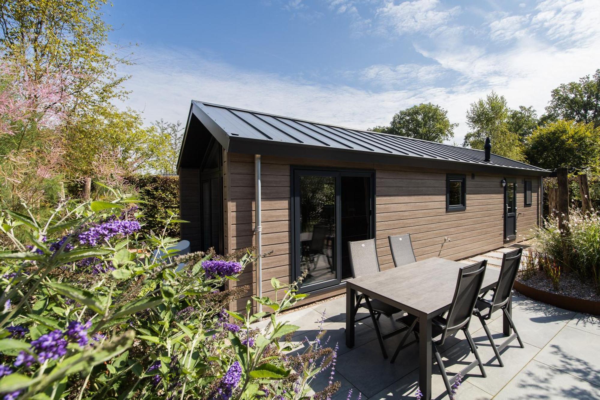 Modern Ingericht Chalet Op Groen Park Op De Veluwe Epe Exterior foto